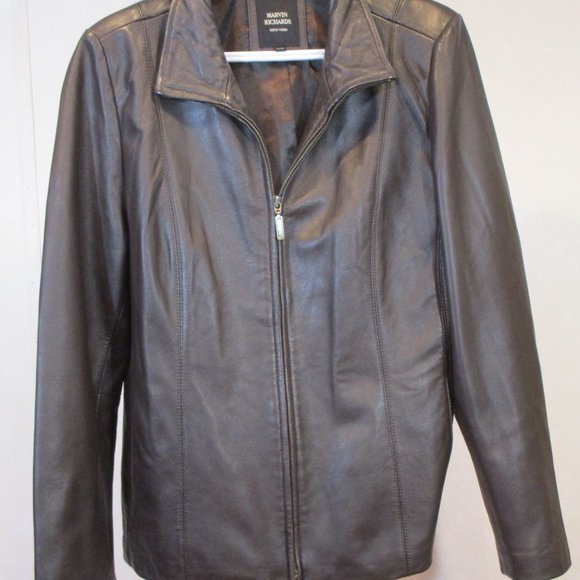 Marvin Richards Brown Leather Jacket - Picture 2 of 5